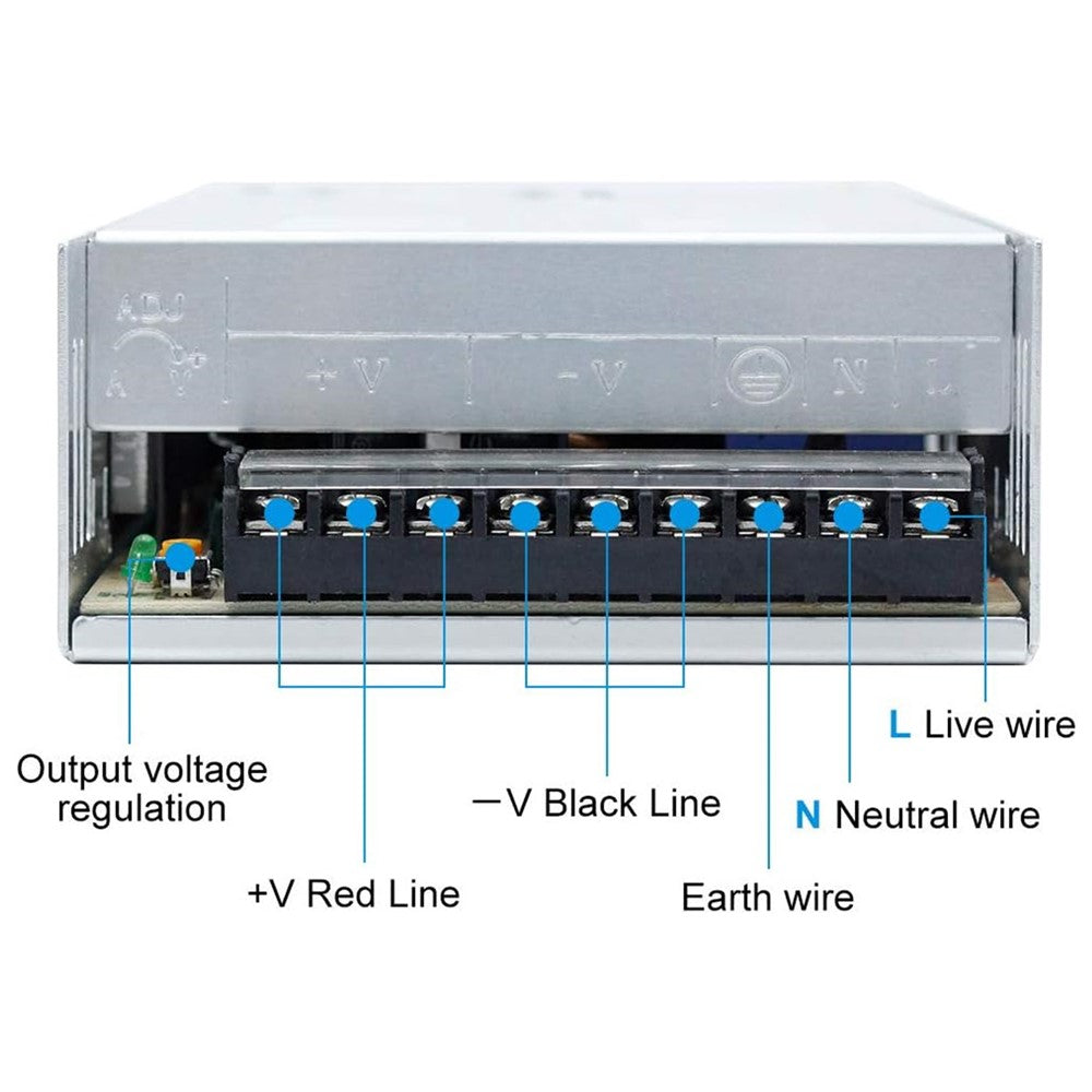 110V / 220V to DC 12V 30A 360W Converter Enclosed Switching Power Supply for CCTV Camera Security System LED Strip