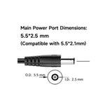 19V / 4.74A 90W Power Adapter 5.5x2.5mm Plug Compatible 5.5 x 2.1mm for Toshiba / Lenovo / ASUS Laptops