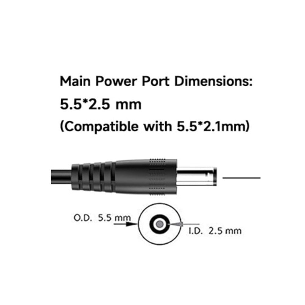 19V / 4.74A 90W Power Adapter 5.5x2.5mm Plug Compatible 5.5 x 2.1mm for Toshiba / Lenovo / ASUS Laptops
