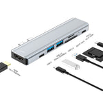 ENKAY HAT PRINCE Type-C Hub til HD 4K-adapter med USB-C USB3.0 TF SD-kortlæserport PD Hurtigopladning til MacBook-computer