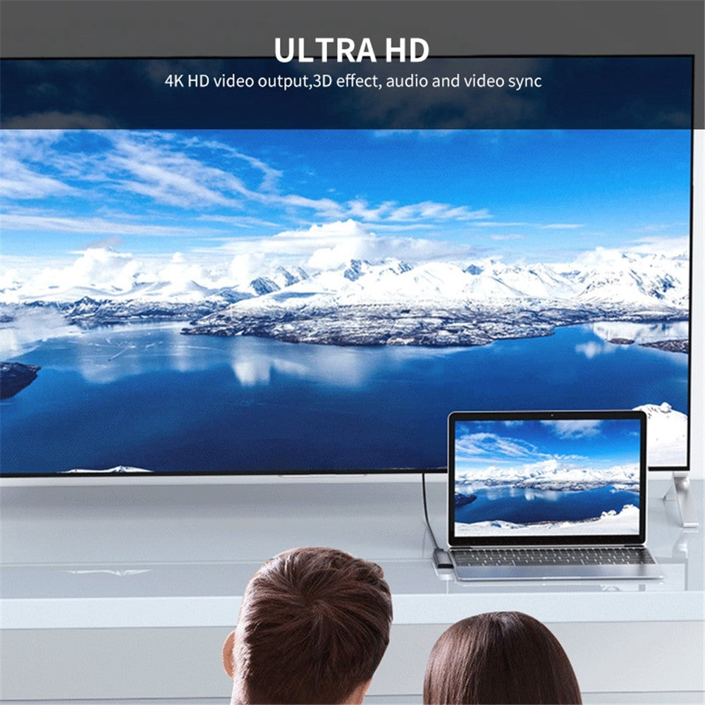 ENKAY HAT PRINCE Type-C Hub til HD 4K-adapter med USB-C USB3.0 TF SD-kortlæserport PD Hurtigopladning til MacBook-computer