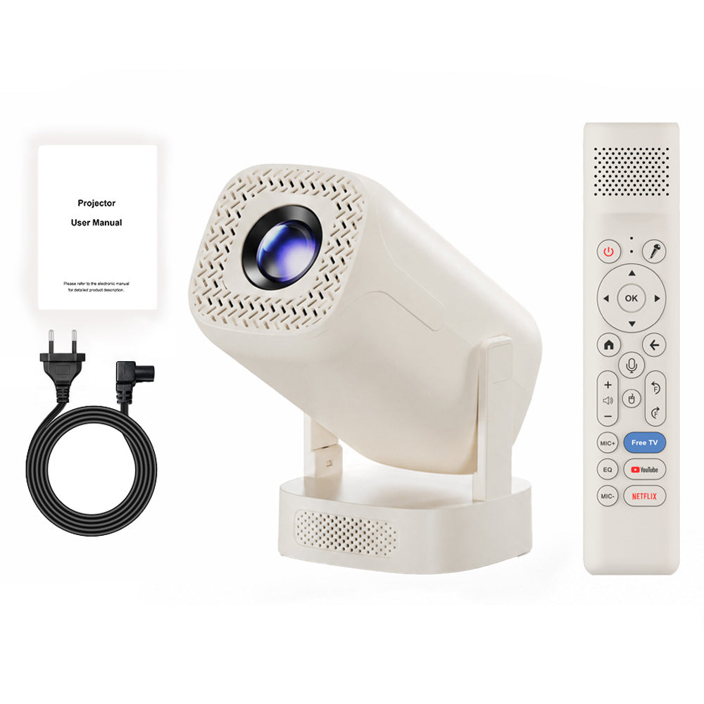 V5 Portable Smart Projector 8K Video Decoding Android 14 Dual Band WiFi6 Bluetooth-compatible 5.2 KTV Karaoke Home Theater