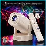 V5 Portable Smart Projector 8K Video Decoding Android 14 Dual Band WiFi6 Bluetooth-compatible 5.2 KTV Karaoke Home Theater