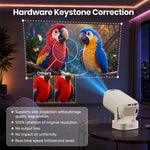 V5 Portable Smart Projector 8K Video Decoding Android 14 Dual Band WiFi6 Bluetooth-compatible 5.2 KTV Karaoke Home Theater