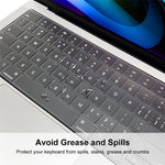 ENKAY HAT PRINCE TPU Tastaturfolie (US-version) til MacBook Pro 14 tommer (A2442) / 16 tommer (A2485) / Air 15 tommer (2025) / (2024) / (2023) A2941 / 13 tommer (2025)