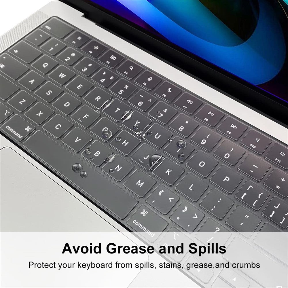 ENKAY HAT PRINCE TPU Tastaturfolie (US-version) til MacBook Pro 14 tommer (A2442) / 16 tommer (A2485) / Air 15 tommer (2025) / (2024) / (2023) A2941 / 13 tommer (2025)