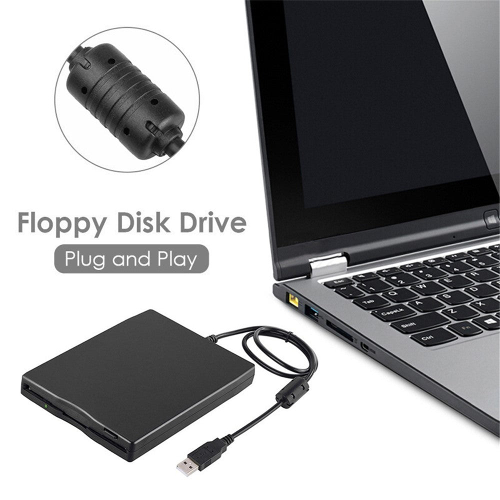 3,5 tommer eksternt USB-diskettedrev bærbart plug and play 1,44 MB FDD-diskettedrev
