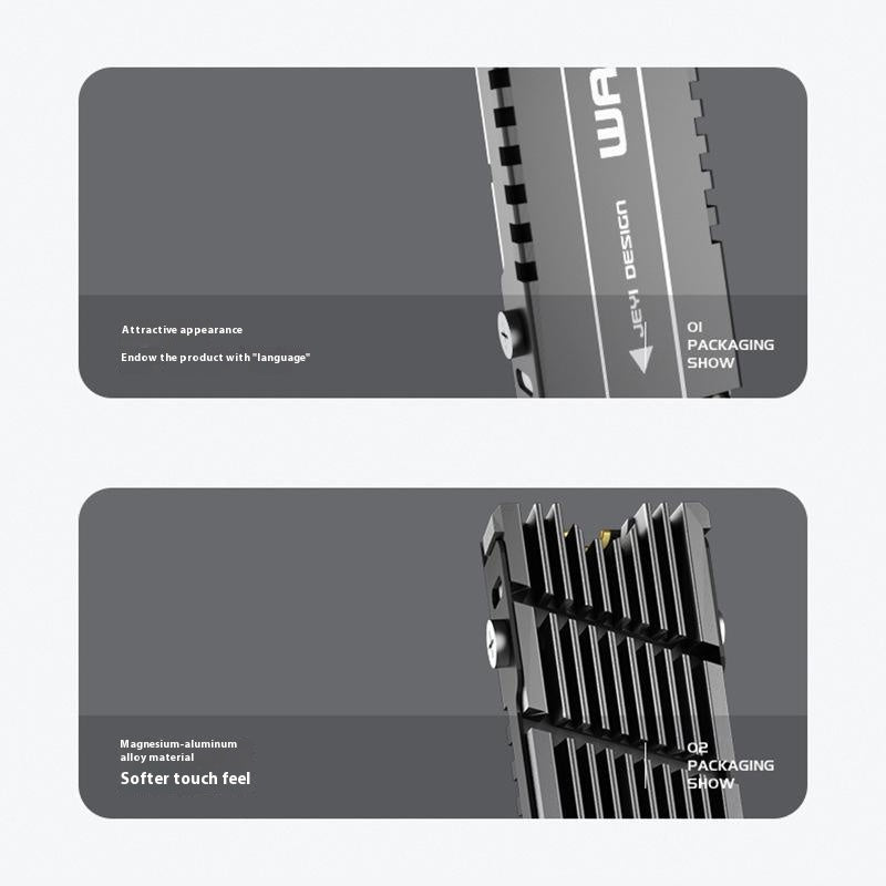 JIAYI Køleplade i aluminiumlegering til M.2 NVME SSD Multikanalskøler