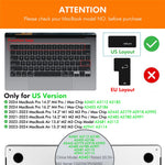 ENKAY MacBook Pro 14.2 / Pro 16.2 / Air 13.6 / Air 15.3 US Version Keyboard Cover Soft Silicone Protective Film