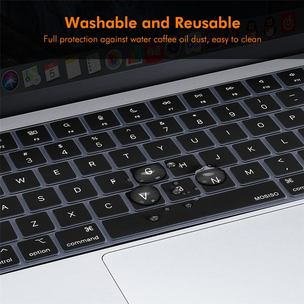 ENKAY MacBook Pro 14.2 / Pro 16.2 / Air 13.6 / Air 15.3 US Version Keyboard Cover Soft Silicone Protective Film