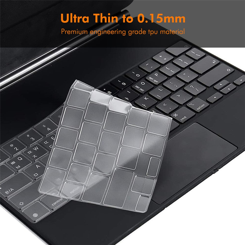 ENKAY iPad Air 13 (2025) / (2024) / Pro 12.9 (2022 / 2021 / 2020) US Version Magic Keyboard Cover Blød TPU Beskyttelsesfilm