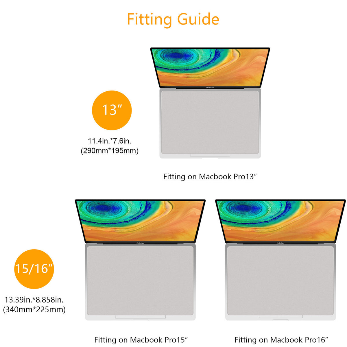 For MacBook Pro Air 13 / 14 / 15 / 16 Inch Keyboard Dust Cover Protective Film Anti Dust Keyboard Cloth