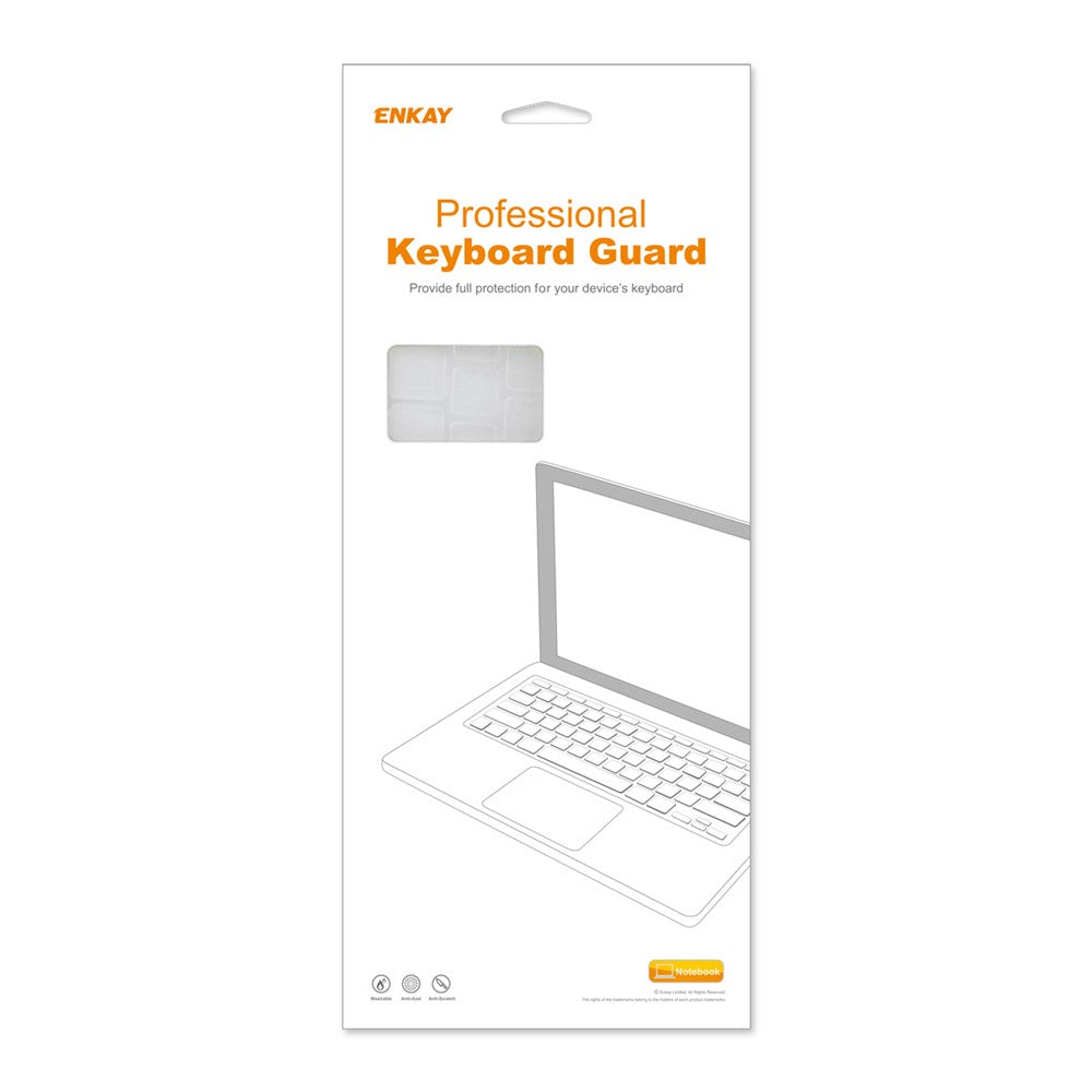 ENKAY for MacBook Neo 13 inch (2026) A3404 EU Version Layout Keyboard Cover Ultra-thin TPU Film Dustproof Cover