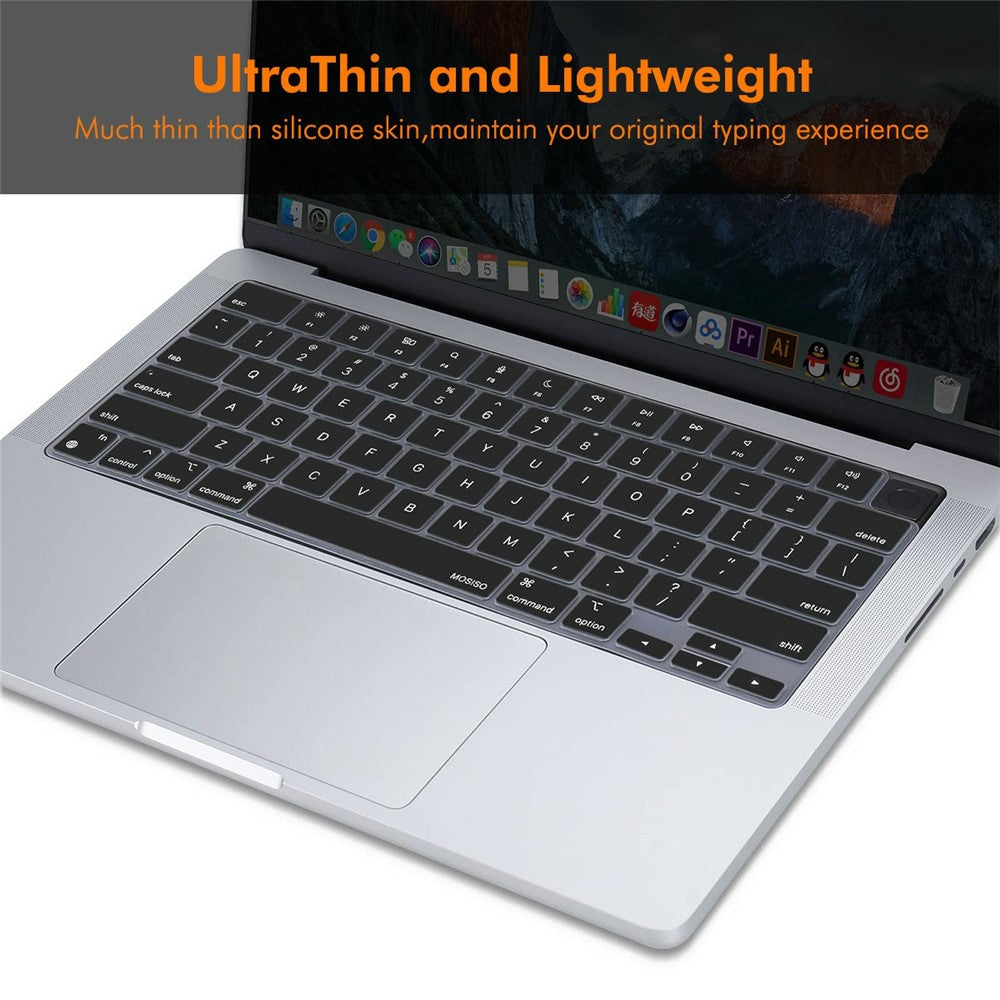 ENKAY Keyboard Cover for MacBook Air 13 / 15 (2022-2026) / MacBook Pro 14 / 16 (2021-2026) EU Version Layout Ultra Thin Silicone Keyboard Protector