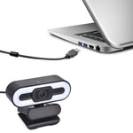 A55 1080P computerkamera til hjemmekontoret med indbygget mikrofon til liveundervisning USB-webcam med LED-fyldlys