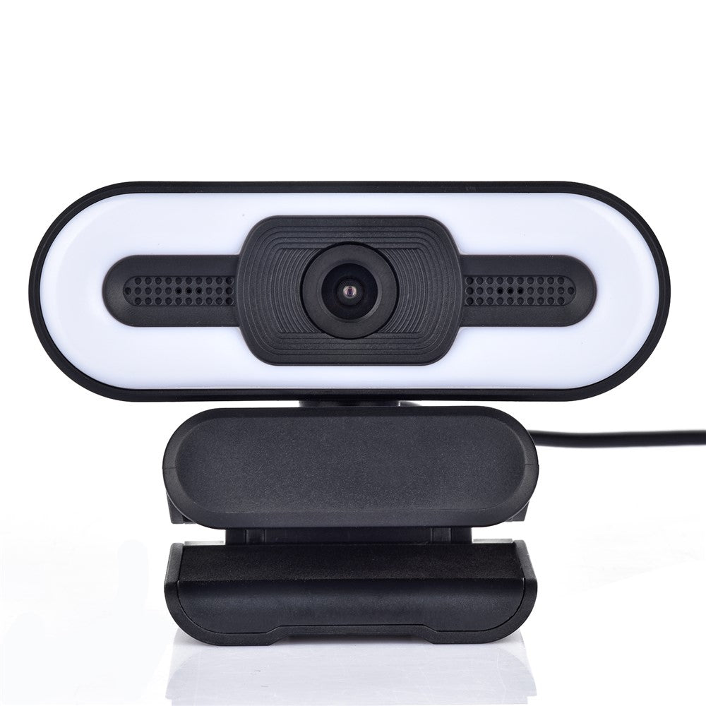 A55 1080P computerkamera til hjemmekontoret med indbygget mikrofon til liveundervisning USB-webcam med LED-fyldlys