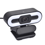 A55 1080P computerkamera til hjemmekontoret med indbygget mikrofon til liveundervisning USB-webcam med LED-fyldlys