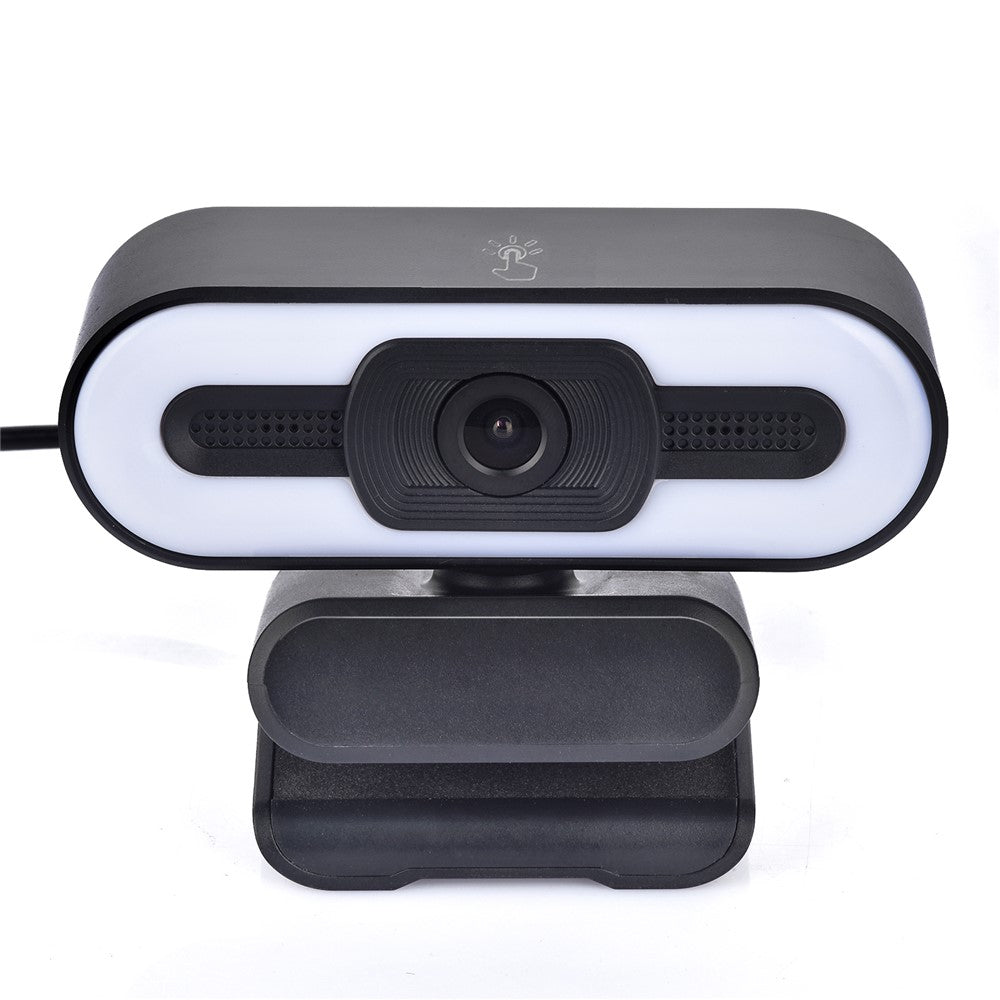 A55 1080P computerkamera til hjemmekontoret med indbygget mikrofon til liveundervisning USB-webcam med LED-fyldlys