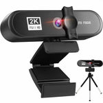 2K Full HD Auto Focus USB Computer Laptop Camera Live Streaming Video Conference Webcam with Built-in Microphone