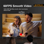 H500 3840*2160p UHD 4K 60FPS Webcam Autofokus Webkamera PC-kamera med mikrofon