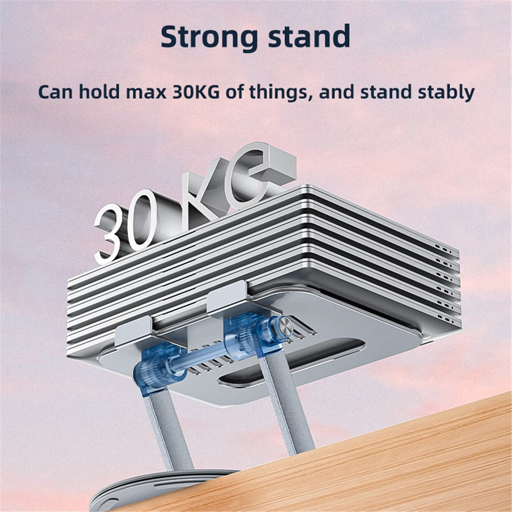 YESIDO LP06 Aluminum Alloy Foldable Laptop Bracket Rotatable Heat Dissipation Notebook Desktop Stand