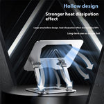 T64 Adjustable Notebook Heat Dissipation Stand Metal Desktop Foldable Laptop Bracket