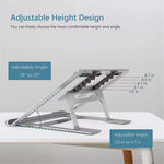 J006 Aluminum Alloy Laptop Heighten Cooling Stand Foldable Desktop Adjustable Notebook Bracket