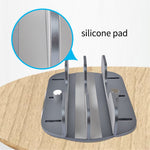 Z34A Large Size Dual Slot Notebook Vertical Storage Base Adjustable Aluminum Alloy Laptop Desktop Stand