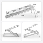 H12 Adjustable Aluminum Alloy Laptop Riser Desktop Stand Holder for Notebook Computer