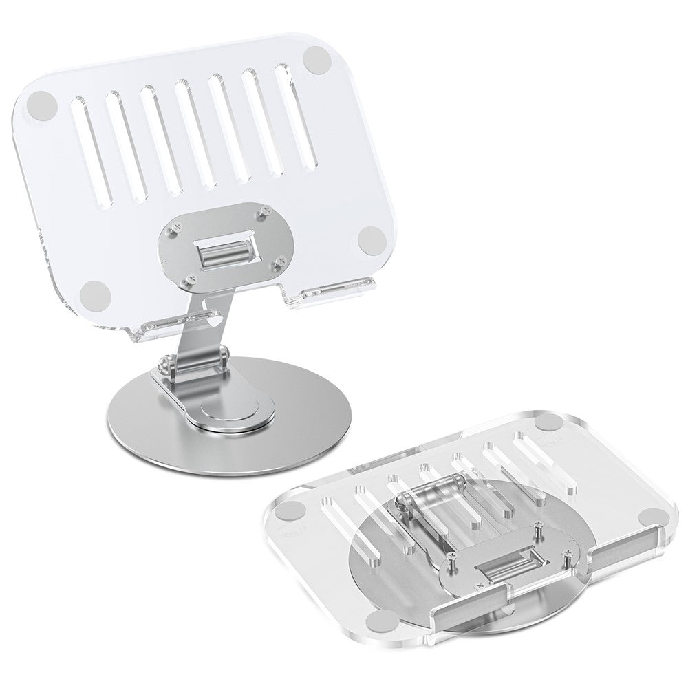 H14 Acrylic+Aluminum Alloy Laptop Stand Holder Notebook Computer Riser with Rotation Design