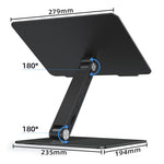 C5Q 15W Wireless Charging Laptop Riser Folding Bracket with 6-in-1 Hub Docking Station