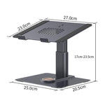 E8AW Desktop Laptop Bracket Aluminum Alloy Heat Dissipation Stand with Wireless Charging Dock