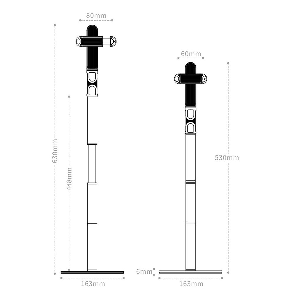 ZM-065 Overhead Phone Stand Desktop Extendable Rotating Live Streaming Cellphone Holder