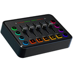 F9 Sound Card for Live Streaming Professional Audio Mixer with 48V Phantom Power Voice Changer RGB Lights