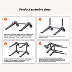 C19 Laptop Stand Heighten Storage Rack Aluminum Alloy Detachable Dual Layer Notebooks Tablets Bracket