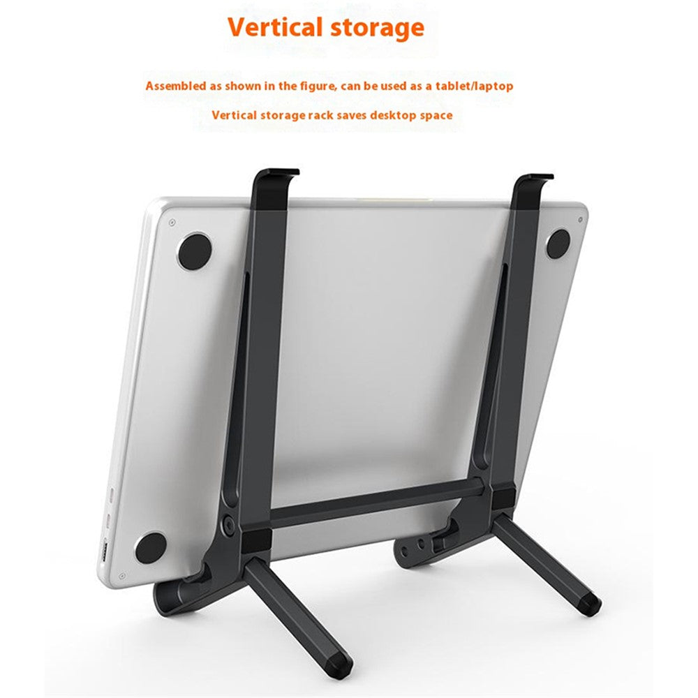 C19U Dual Layer Laptop Stand Tablet Notebook Riser Storage Rack with HD USB3.0 TF / SD Hub