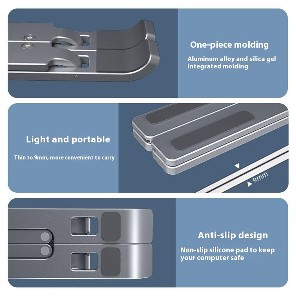 X3 Magnetic Laptop Stand Foldable Portable Aluminum Alloy Tablet Notebook Holder