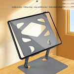 GFS01-T Carbon Steel Laptop Stand Adjustable Height Cooling Bracket for Notebooks Up to 17.3 Inch