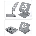 GFS06-T Carbon Steel Laptop Cooling Stand Adjustable Height Hollow Out Tablet Support for Notebooks