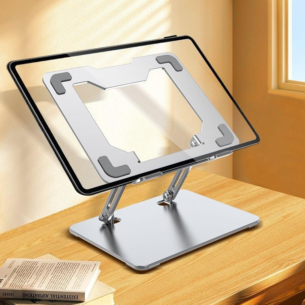GFS012-T Foldable Carbon Steel Laptop Cooling Stand Adjustable Height Hollow Out Tablet Support
