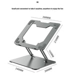 GFS012-T Foldable Carbon Steel Laptop Cooling Stand Adjustable Height Hollow Out Tablet Support