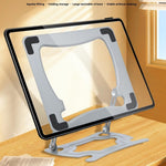 GFS015-T Carbon Steel Foldable Tablet Stand Adjustable Height Heat Dissipation Collapsible Laptop Bracket