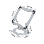 GFS015-T Carbon Steel Foldable Tablet Stand Adjustable Height Heat Dissipation Collapsible Laptop Bracket