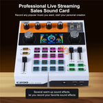 C200 Audio Mixer Sound Card Bluetooth-Compatible Adjustable Mixing Console for Live Streaming / Singing