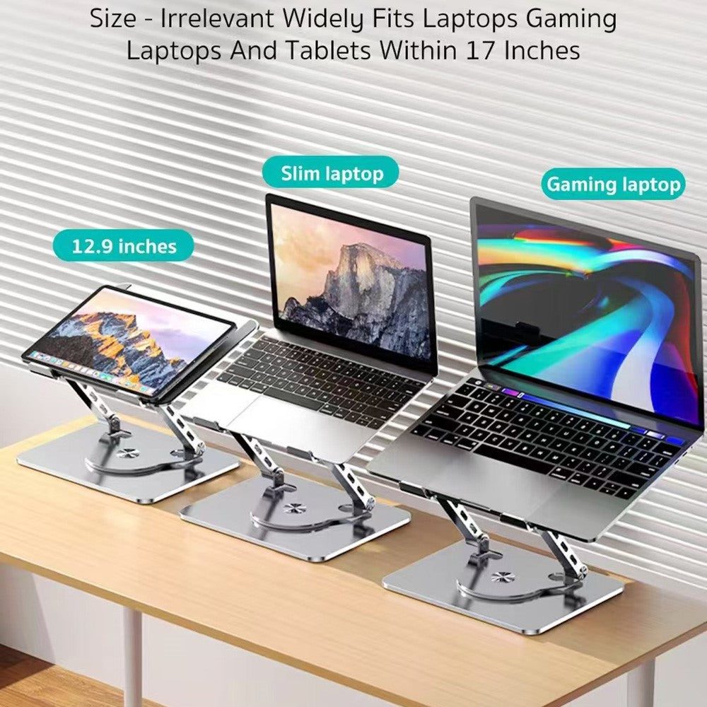 COTECI BS-007 Foldable Laptop Stand 360-Degree Rotatable Aluminum Alloy Adjustable Tablet Holder