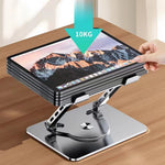 COTECI BS-007 Foldable Laptop Stand 360-Degree Rotatable Aluminum Alloy Adjustable Tablet Holder
