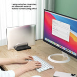L500 Single Slot Vertical Laptop Stand ABS + Aluminum Alloy Adjustable Desktop Notebook Storage Holder Support