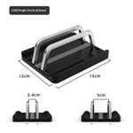 L500 Single Slot Vertical Laptop Stand ABS + Aluminum Alloy Adjustable Desktop Notebook Storage Holder Support