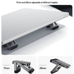 YESIDO LP11 2Pcs Laptop Riser Stand Zinc Alloy Adjustable Height Cooling Stand for Notebook Triangular Support