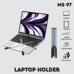 JMARY MS-97 Portable Folding Laptop Stand Metal Adjustable Desktop Laptop Holder for Notebook Tablet Computer